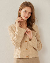 Cardigan en Cachemire Boutonné à Col en V